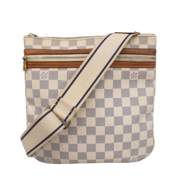 Louis Vuitton Handbags - Louis Vuitton Damier Azur Pochette Bosphor Shoulder Bag N51112 White Women's